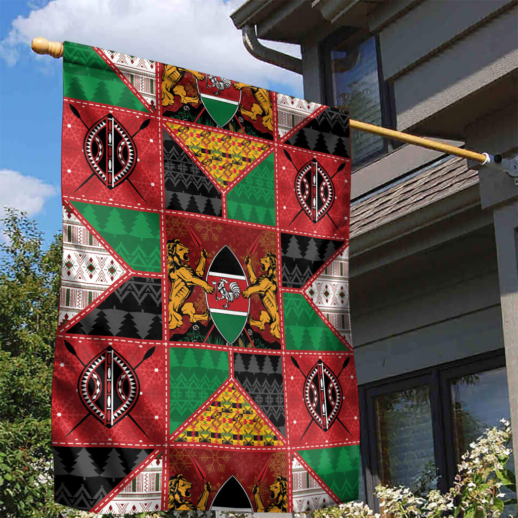 Kenya Christmas Garden Flag Patchwork Style
