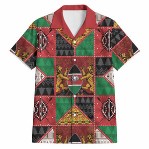 Kenya Christmas Hawaiian Shirt Patchwork Style