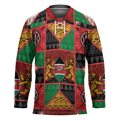 Kenya Christmas Hockey Jersey Patchwork Style