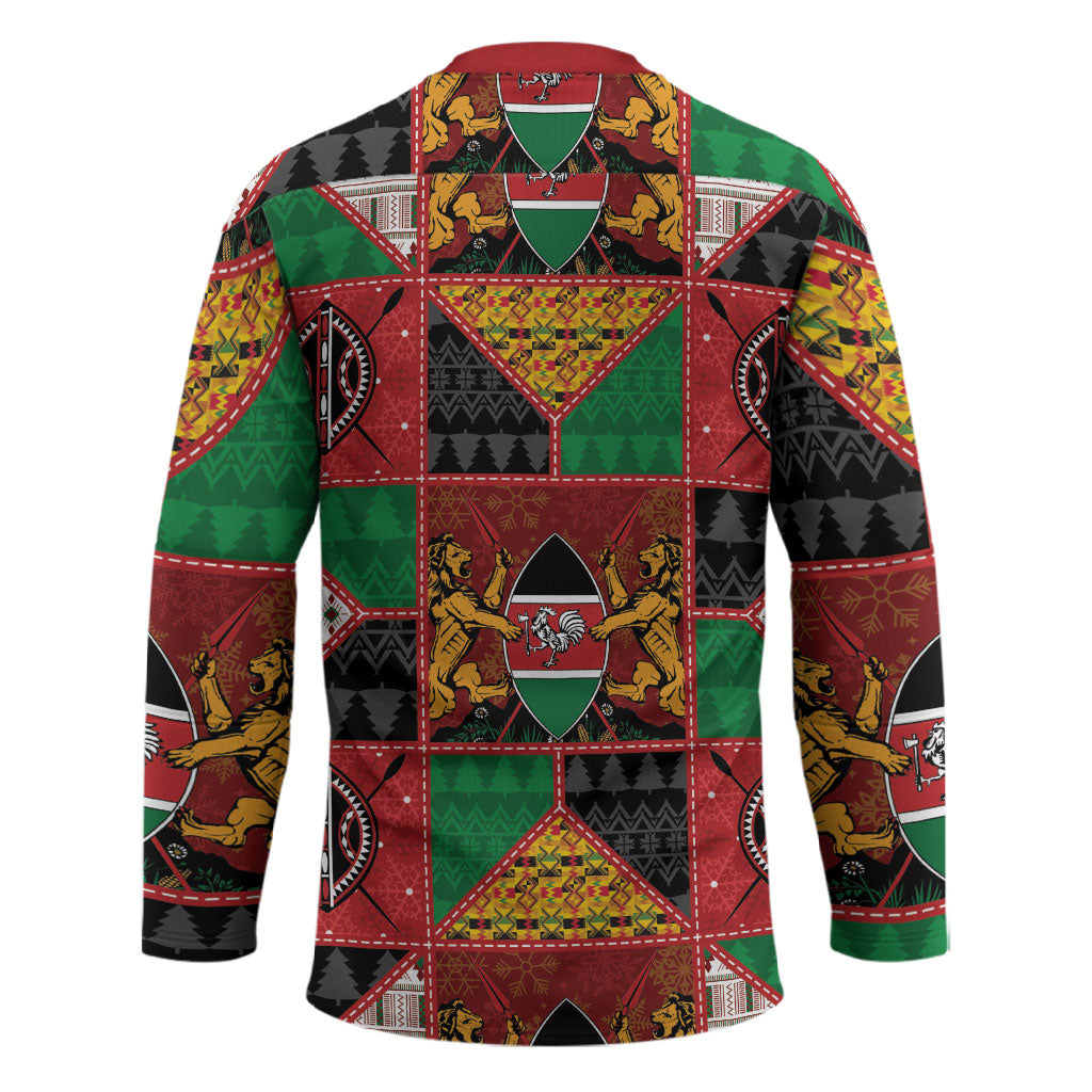 Kenya Christmas Hockey Jersey Patchwork Style