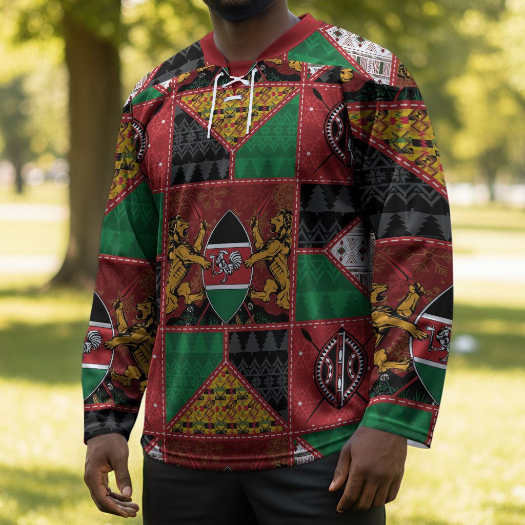 Kenya Christmas Hockey Jersey Patchwork Style