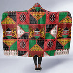 Kenya Christmas Hooded Blanket Patchwork Style