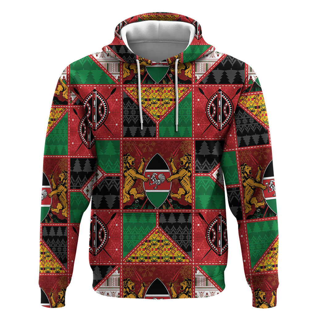 Kenya Christmas Hoodie Patchwork Style