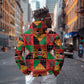 Kenya Christmas Hoodie Patchwork Style