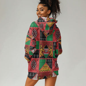 Kenya Christmas Hoodie Dress Patchwork Style