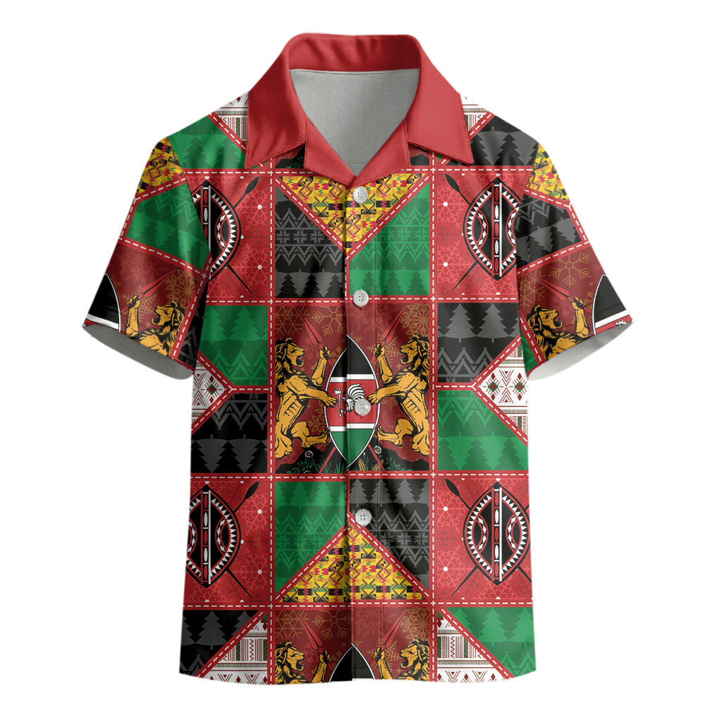 Kenya Christmas Kid Hawaiian Shirt Patchwork Style