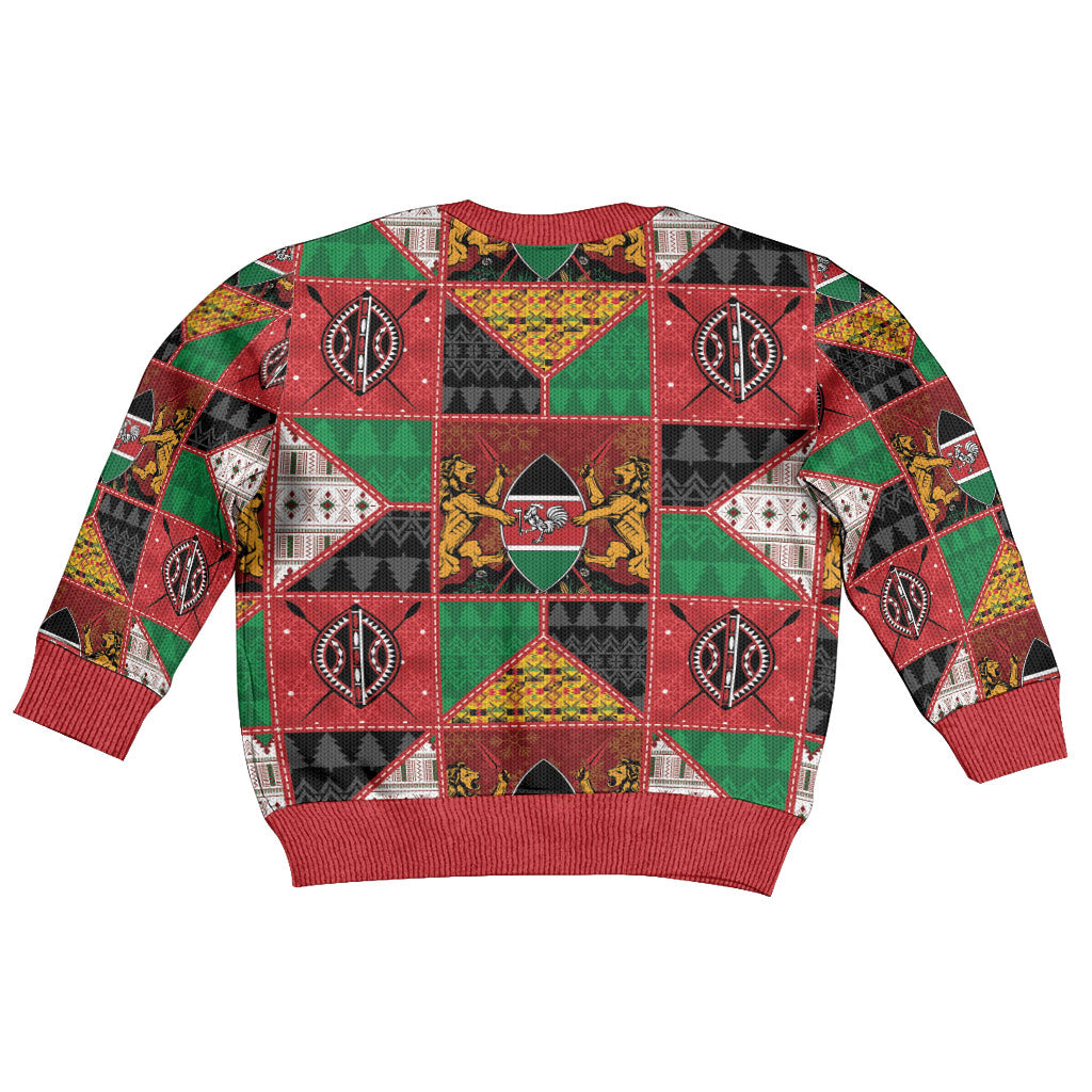 Kenya Christmas Kid Ugly Christmas Sweater Patchwork Style