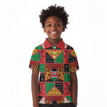 Kenya Christmas Kid Polo Shirt Patchwork Style