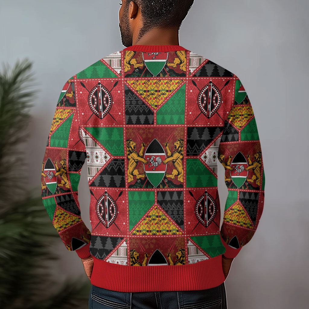 Kenya Christmas Ugly Christmas Sweater Patchwork Style