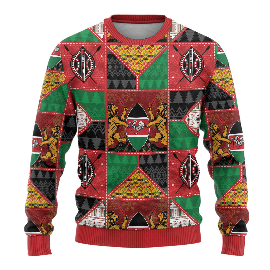 Kenya Christmas Ugly Christmas Sweater Patchwork Style