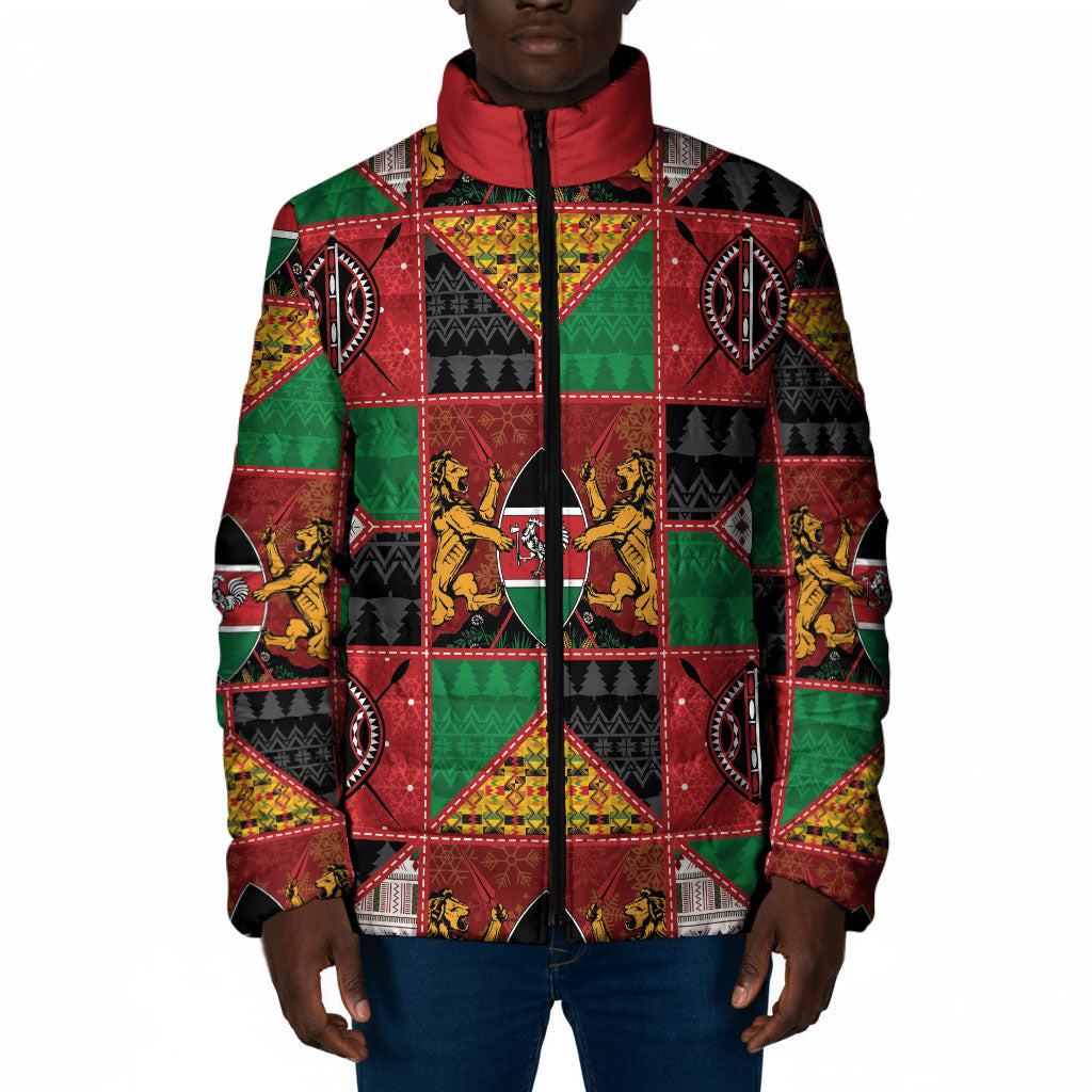Kenya Christmas Padded Jacket Patchwork Style