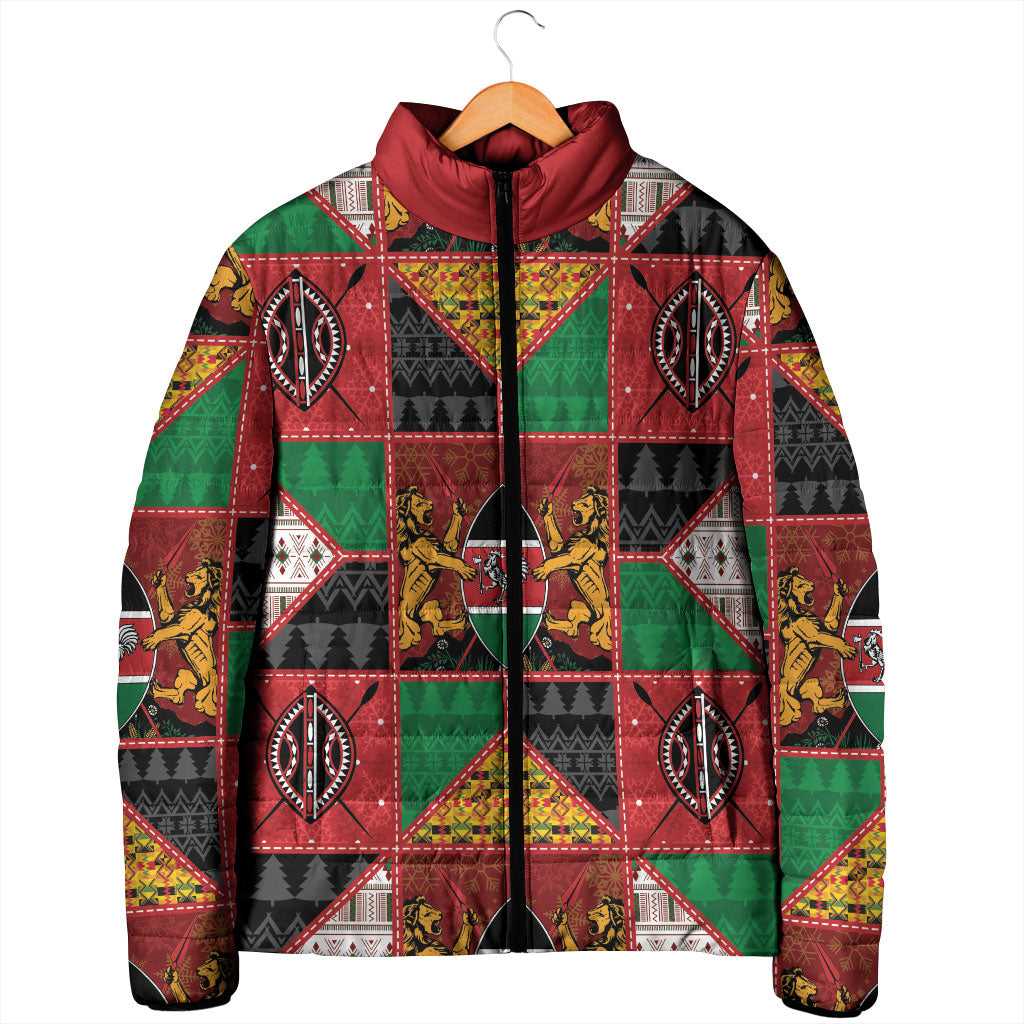 Kenya Christmas Padded Jacket Patchwork Style