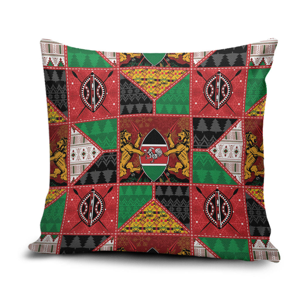 Kenya Christmas Pillow Cover Patchwork Style