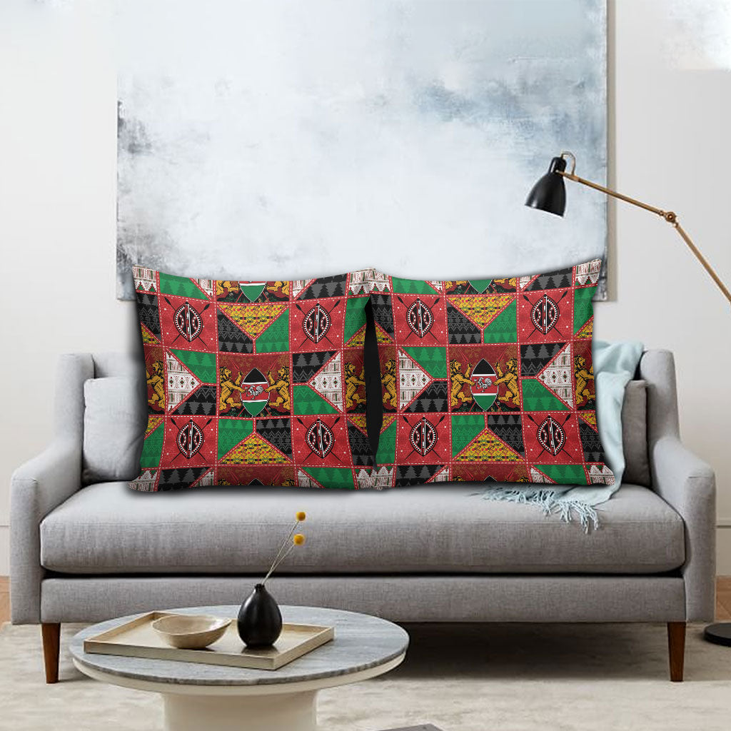 Kenya Christmas Pillow Cover Patchwork Style