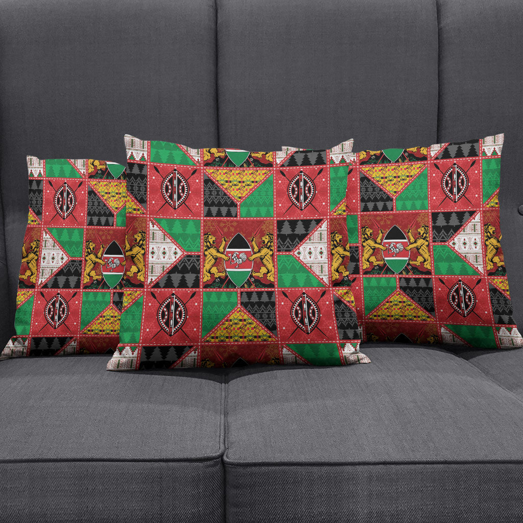 Kenya Christmas Pillow Cover Patchwork Style