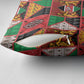 Kenya Christmas Pillow Cover Patchwork Style