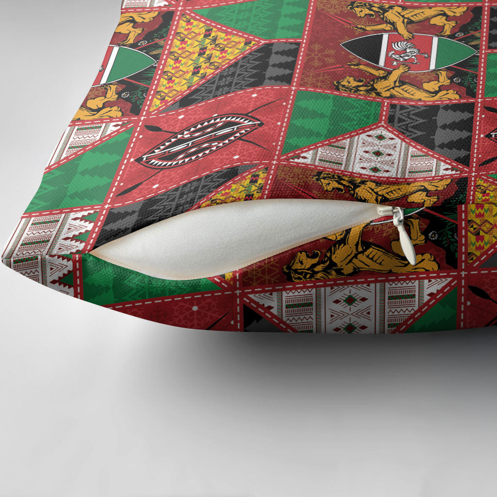 Kenya Christmas Pillow Cover Patchwork Style