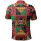 Kenya Christmas Polo Shirt Patchwork Style