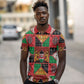 Kenya Christmas Polo Shirt Patchwork Style