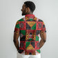 Kenya Christmas Polo Shirt Patchwork Style