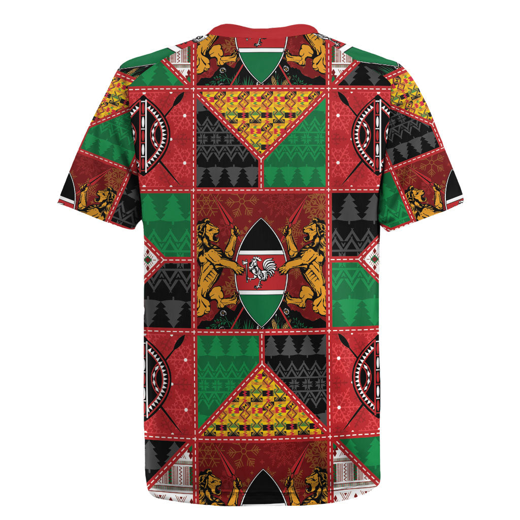 Kenya Christmas Rugby Jersey Patchwork Style