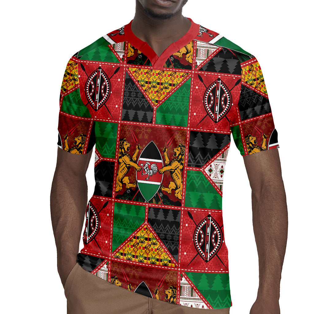 Kenya Christmas Rugby Jersey Patchwork Style