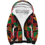 Kenya Christmas Sherpa Hoodie Patchwork Style