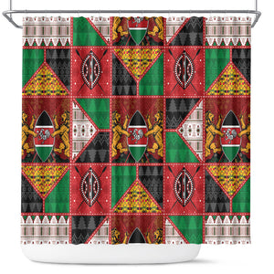 Kenya Christmas Shower Curtain Patchwork Style