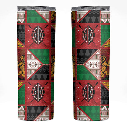 Kenya Christmas Skinny Tumbler Patchwork Style