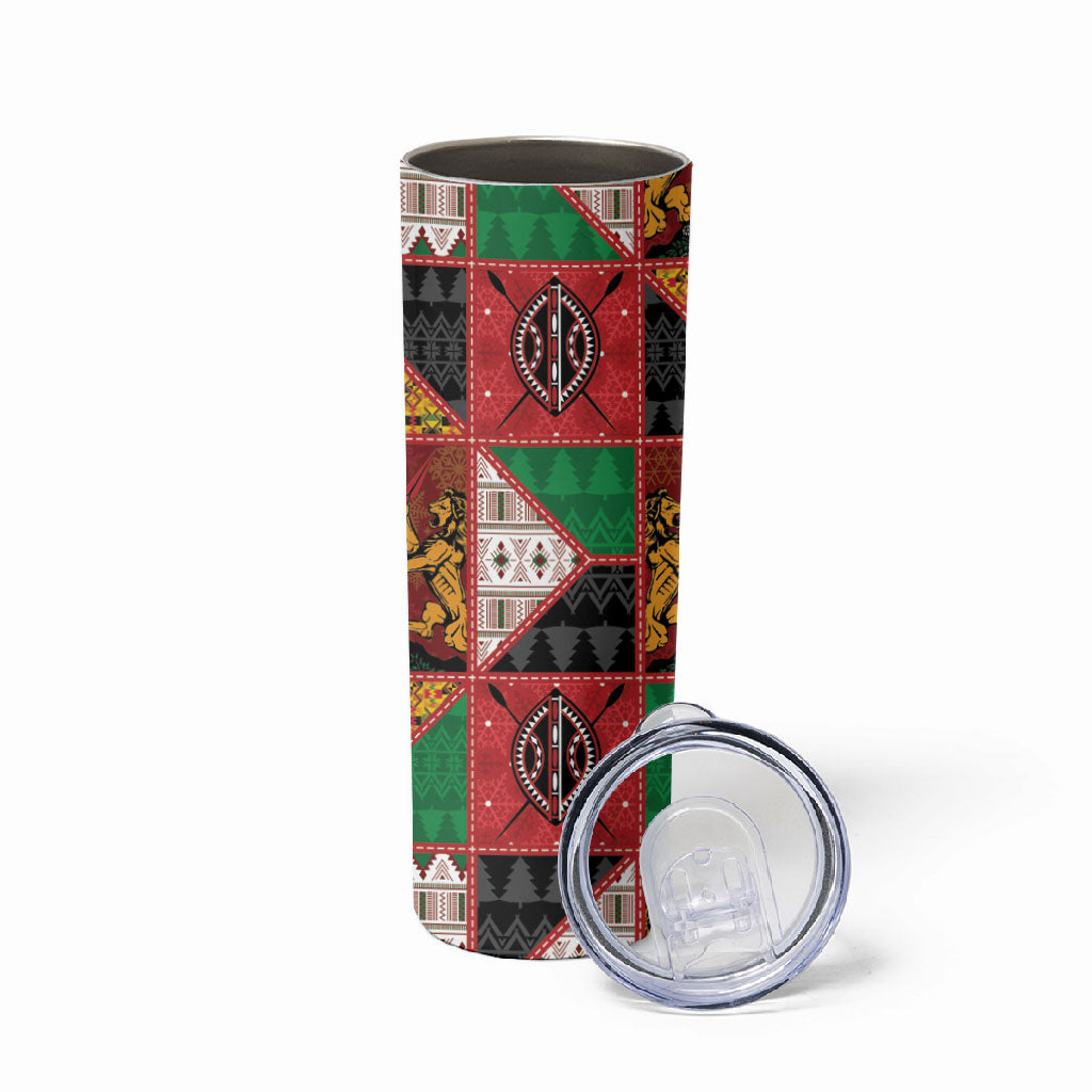 Kenya Christmas Skinny Tumbler Patchwork Style