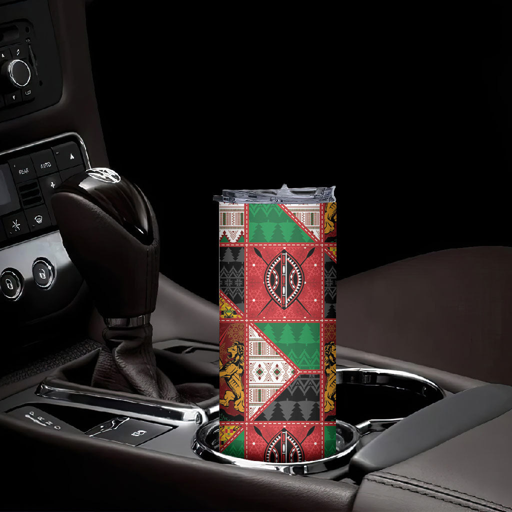 Kenya Christmas Skinny Tumbler Patchwork Style