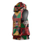 Kenya Christmas Sleeveless Hoodie Patchwork Style
