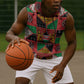 Kenya Christmas Sleeveless Hoodie Patchwork Style