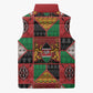 Kenya Christmas Sleeveless Puffer Jacket Patchwork Style