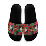 Kenya Christmas Slide Sandals Patchwork Style