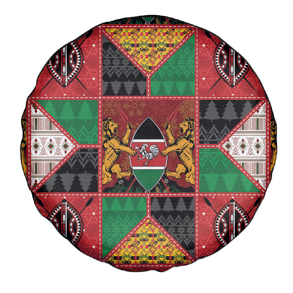 Kenya Christmas Spare Tire Cover Patchwork Style