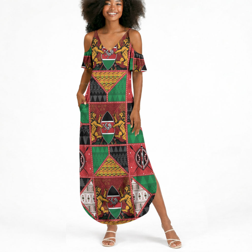 Kenya Christmas Summer Maxi Dress Patchwork Style