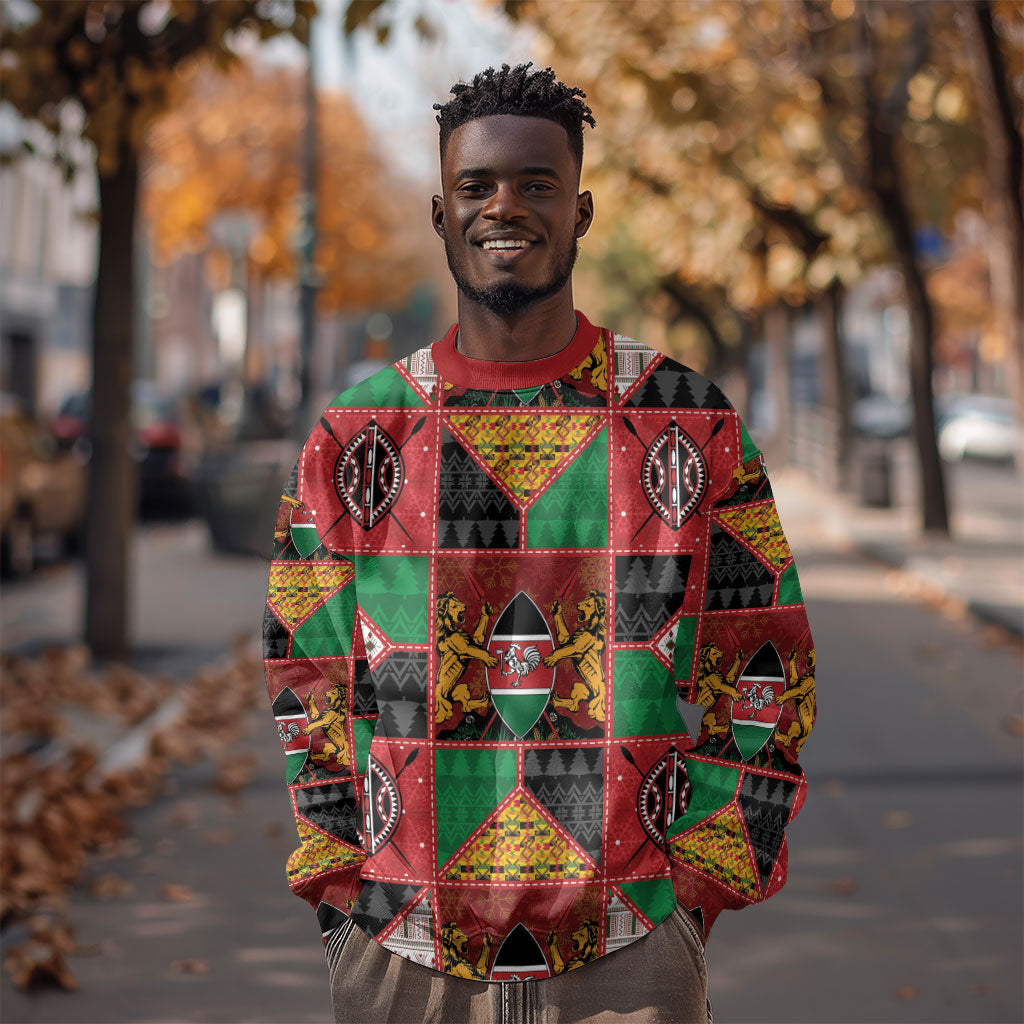 Kenya Christmas Sweatshirt Patchwork Style
