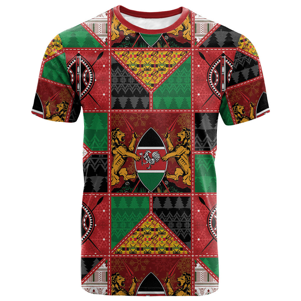 Kenya Christmas T shirt Patchwork Style