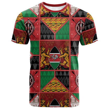 Kenya Christmas T shirt Patchwork Style