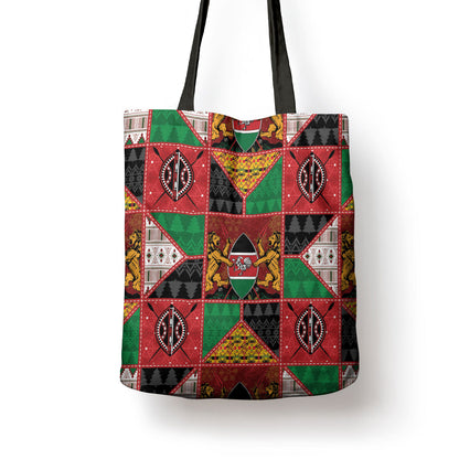 Kenya Christmas Tote Bag Patchwork Style