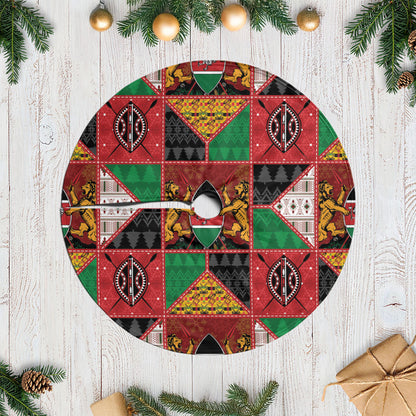 Kenya Christmas Tree Skirt Patchwork Style