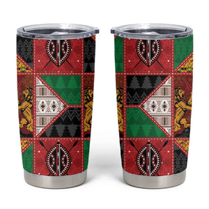 Kenya Christmas Tumbler Cup Patchwork Style