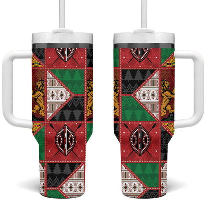 Kenya Christmas Tumbler With Handle Patchwork Style
