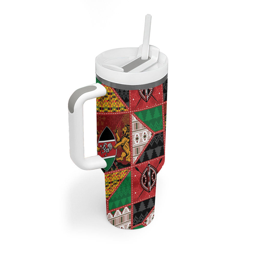 Kenya Christmas Tumbler With Handle Patchwork Style