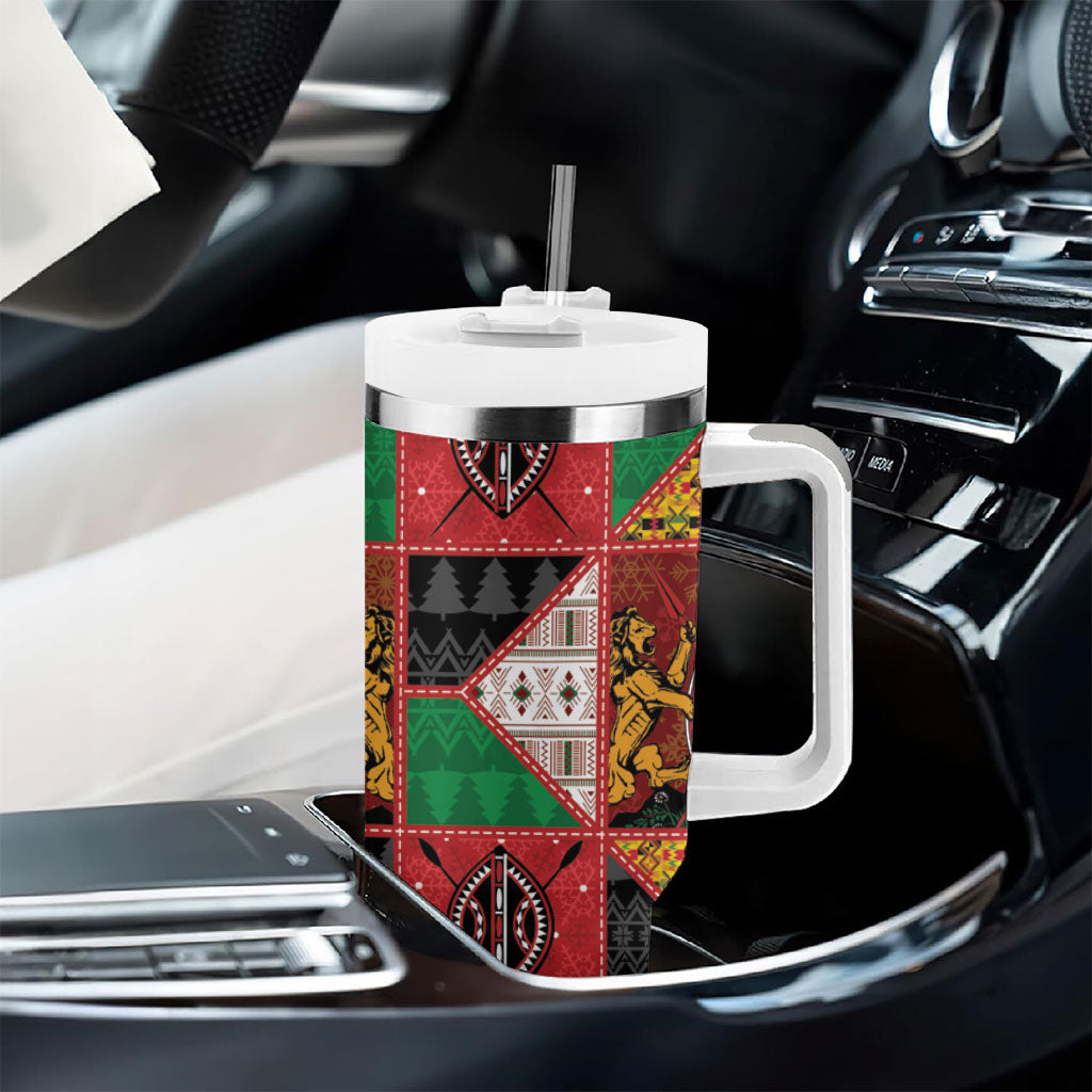 Kenya Christmas Tumbler With Handle Patchwork Style