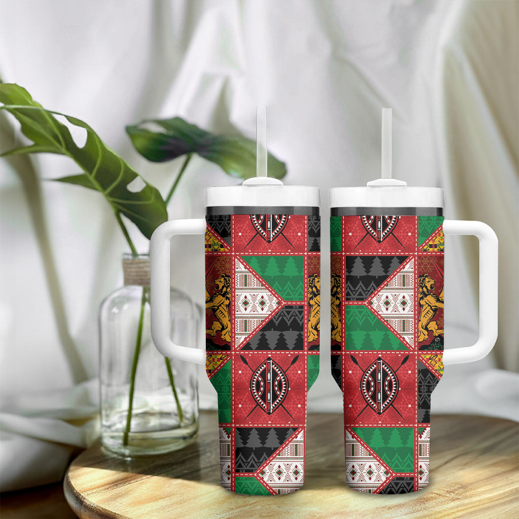 Kenya Christmas Tumbler With Handle Patchwork Style