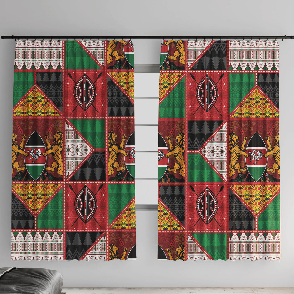 Kenya Christmas Window Curtain Patchwork Style