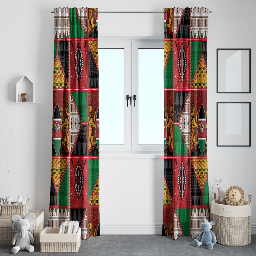 Kenya Christmas Window Curtain Patchwork Style