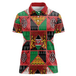 Kenya Christmas Women Polo Shirt Patchwork Style